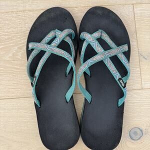 Teva Olowahu Quick Dry Vegan Womens Size 11 Sandals Fabric Flip Flops 6840